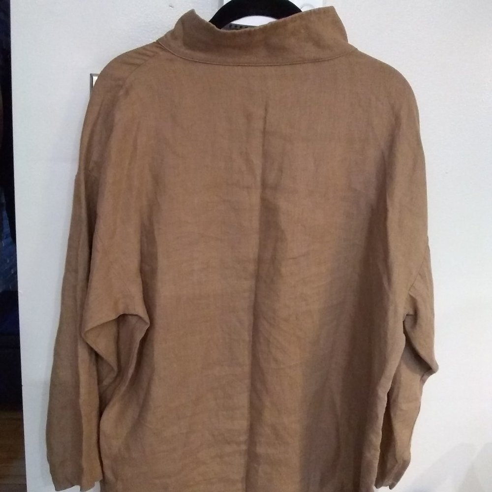 ZARA LINEN TOP WITH BUTTONS - Picture 10 of 16